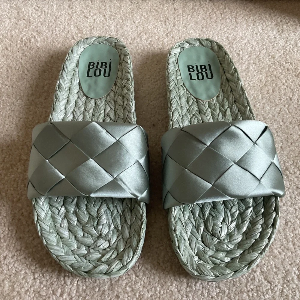 Bibi Lou Satin Slide Sandals - Picture 4 of 7